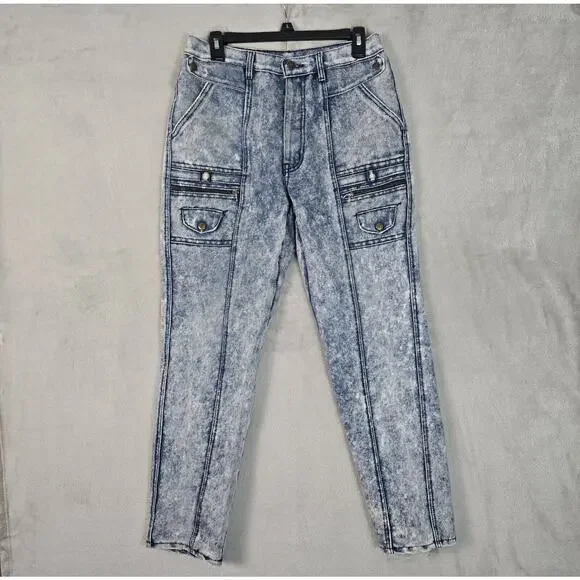 Vintage Roglins Denim Acid Wash Blue Jeans Womens Size 33S (30x29) - Picture 2 of 12